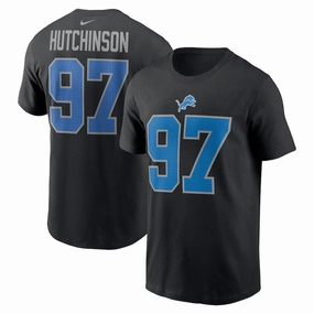 Aidan Hutchinson NFL Detroit Lions Nike Player Name & Number T-Shirt - Black