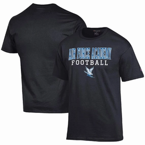 Air Force Falcons NCAA Champion Football Stack T-Shirt - Black