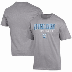 Air Force Falcons NCAA Champion Football Stack T-Shirt - Heather Gray