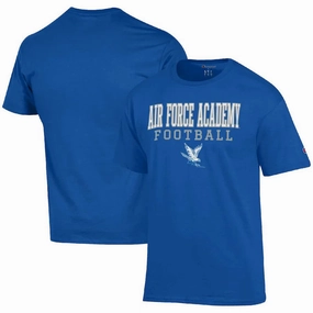 Air Force Falcons NCAA Champion Football Stack T-Shirt - Royal