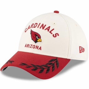 Arizona Cardinals NFL New Era 2025 NFL Draft 39THIRTY Flex Hat - Cream/Cardinal