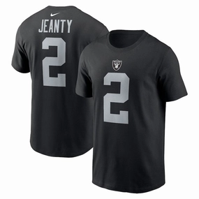 Ashton Jeanty Las Vegas Raiders NFL Nike 2025 NFL Draft First Round Pick Player Name & Number T-Shirt - Black