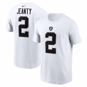 Ashton Jeanty Las Vegas Raiders Nike 2025 NFL Draft First Round Pick Player Name & Number T-Shirt - White