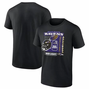 Baltimore Ravens NFL Bud Light T-Shirt - Black