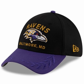 Baltimore Ravens NFL New Era 2025 NFL Draft 39THIRTY Flex Hat - Black/Purple