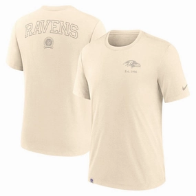 Baltimore Ravens NFL Nike Glory Tri-Blend T-Shirt - Cream