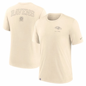 Baltimore Ravens NFL Nike Glory Tri-Blend T-Shirt - Cream