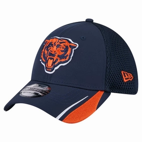 Chicago Bears NFL New Era Game Day Linear 39THIRTY Flex Hat - Navy