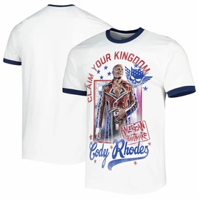 Cody Rhodes WWE  UK Large Claim Your Kingdom T-Shirt - White