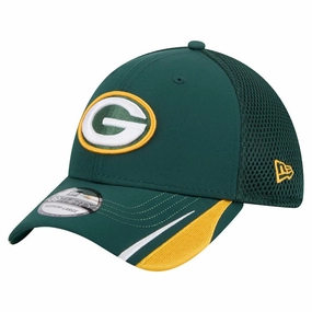 Green Bay Packers NFL New Era Game Day Linear 39THIRTY Flex Hat - Green