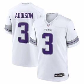 Jordan Addison NFL Minnesota Vikings Nike Alternate Game Player Jersey - White