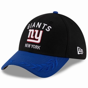 New York Giants NFL New Era 2025 NFL Draft 39THIRTY Flex Hat - Black/Royal
